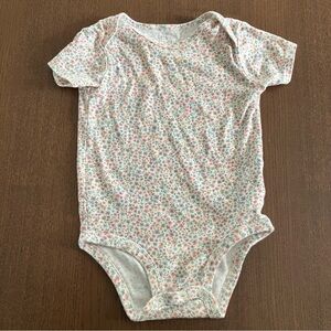 Carter's Floral Bodysuit in Pink and Gray